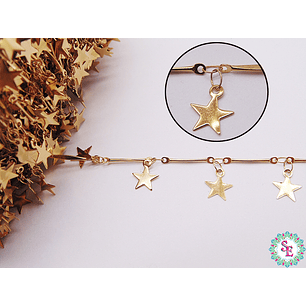 ACERO DORADO CADENA ESTRELLA PALO SEPARADOR 