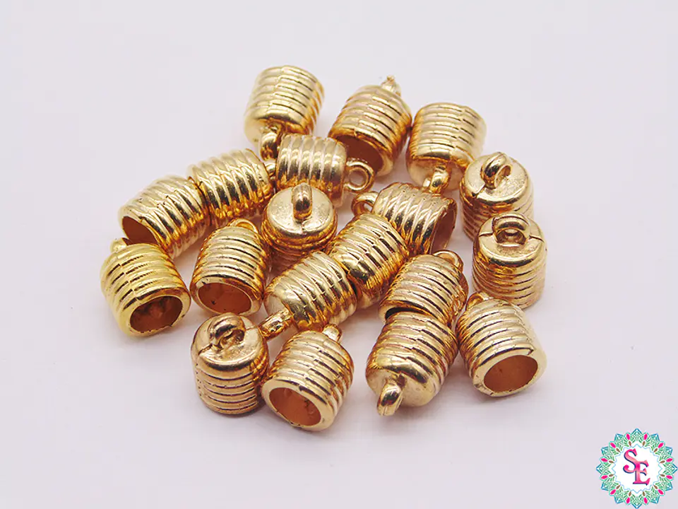 PLASTIMETAL CAMPANA 8MM DORADA RAYAS PAQ X 100 GRAMOS  1