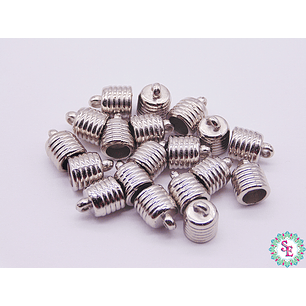 PLASTIMETAL CAMPANA 8MM PLATEADA RAYAS PAQ X 100 GRAMOS 