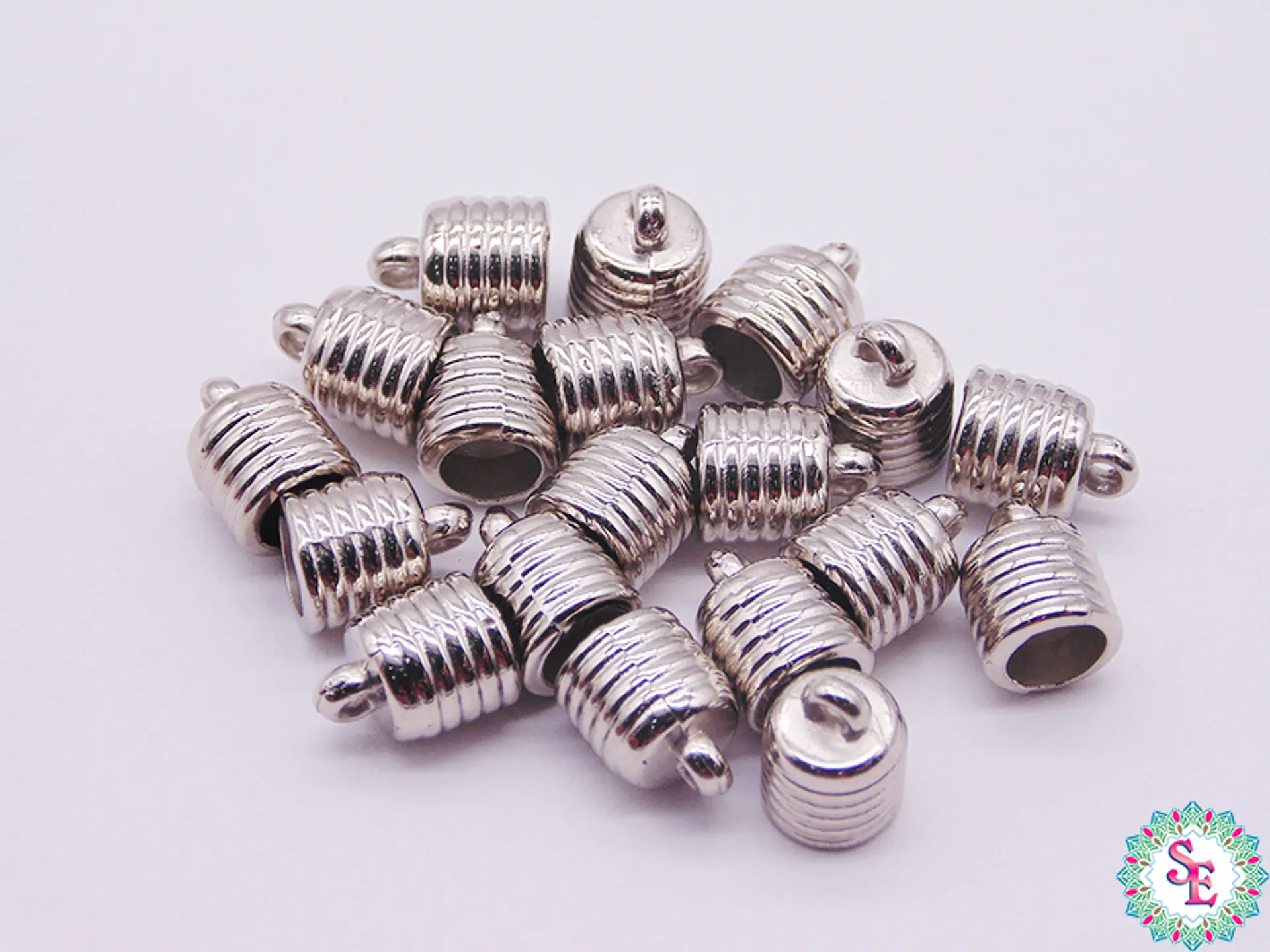 PLASTIMETAL CAMPANA 8MM PLATEADA RAYAS PAQ X 100 GRAMOS  1