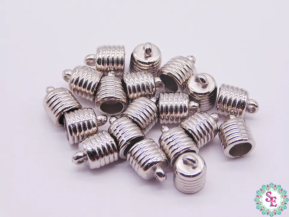 PLASTIMETAL CAMPANA 8MM PLATEADA RAYAS PAQ X 100 GRAMOS  1