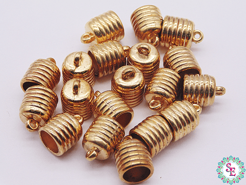 PLASTIMETAL CAMPANA 10MM DORADA RAYAS PAQ X 100 GRAMOS 