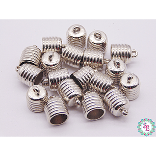 PLASTIMETAL CAMPANA 10MM PLATEADA RAYAS PAQ X 100 GRAMOS 