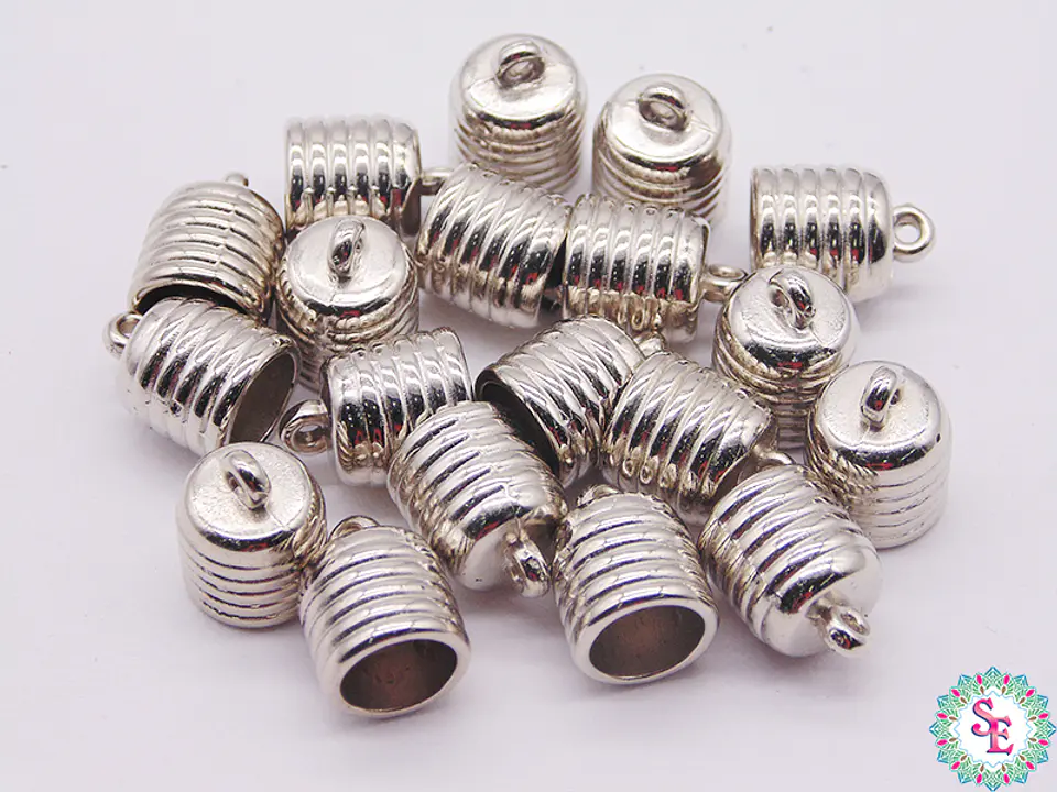 PLASTIMETAL CAMPANA 10MM PLATEADA RAYAS PAQ X 100 GRAMOS  1