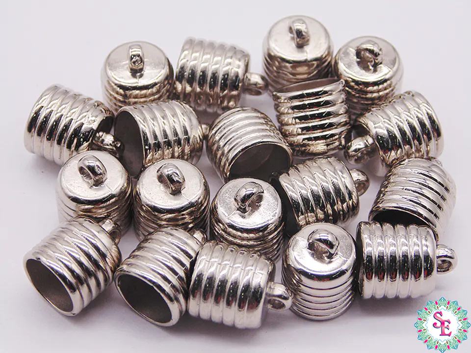PLASTIMETAL CAMPANA 12MM PLATEADA RAYAS PAQ X 100 GRAMOS  1
