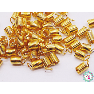 TERMINAL RESORTE DORADO 5.40MM MEDIANO  X 100 GRAMOS 