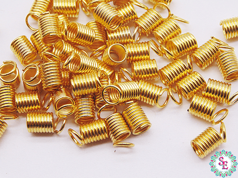 TERMINAL RESORTE DORADO 5.40MM MEDIANO  X 100 GRAMOS 