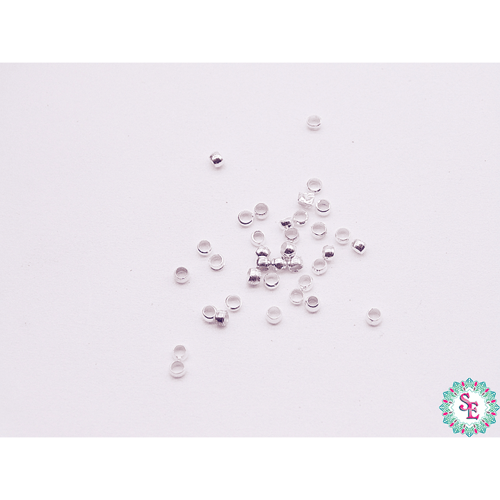 CONECTOR FANTASIA PLATEADA 2MM ( ESCALACHIN ) PAQ X 1000 UND APROX 1