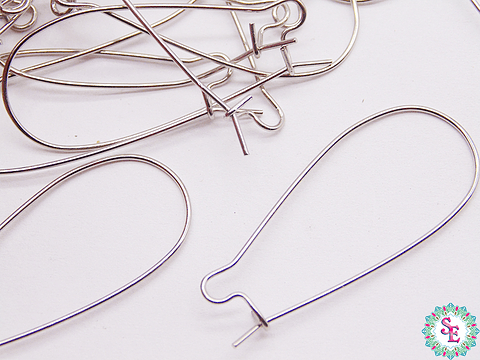 GANCHO JARRA PLATEADO GRANDE FANTASIA 38MM PAQ X 100 UND APROX 