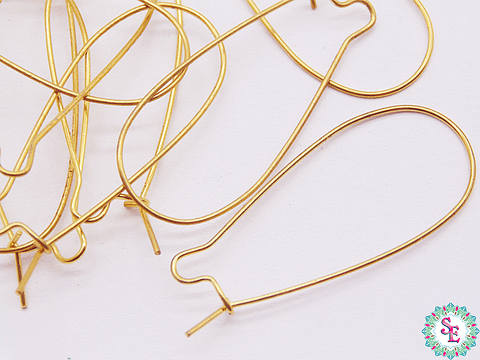 GANCHO JARRA DORADO FANTASIA 37MM PAQ X 100 UND 