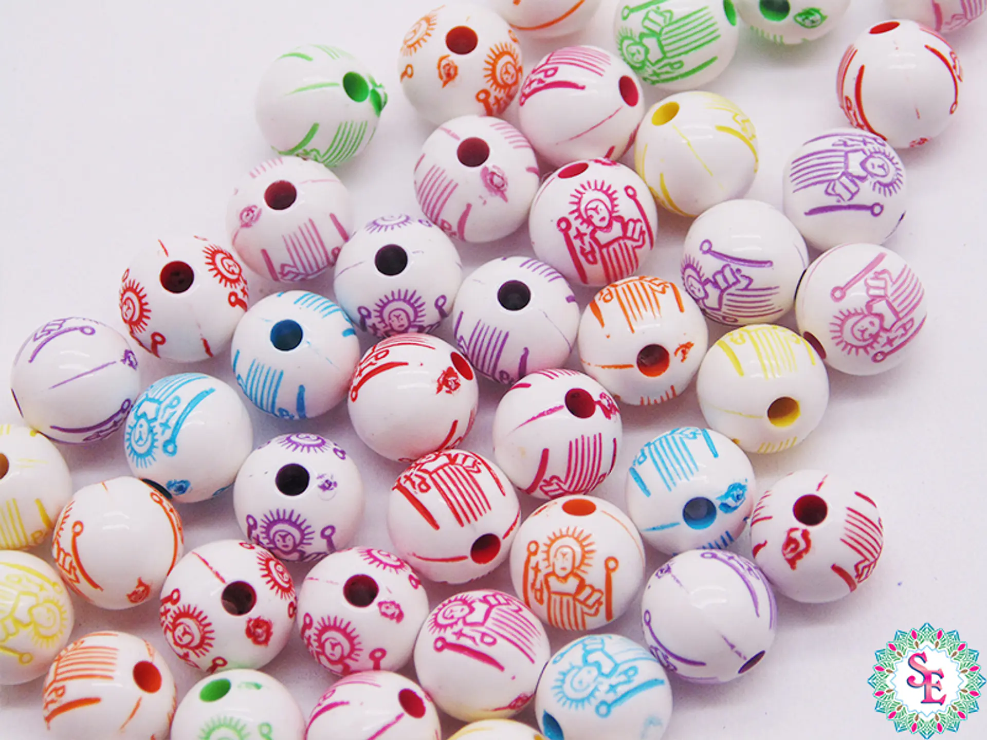 ACRYLIC BALL # 8MM SAN BENITO MIX COLOR PACK X 125 GRAMS 1