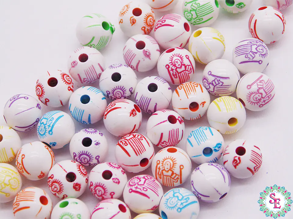 ACRYLIC BALL # 8MM SAN BENITO MIX COLOR PACK X 125 GRAMS 1