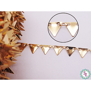  ACERO DORADO CADENA TRIANGULO 7*6MM