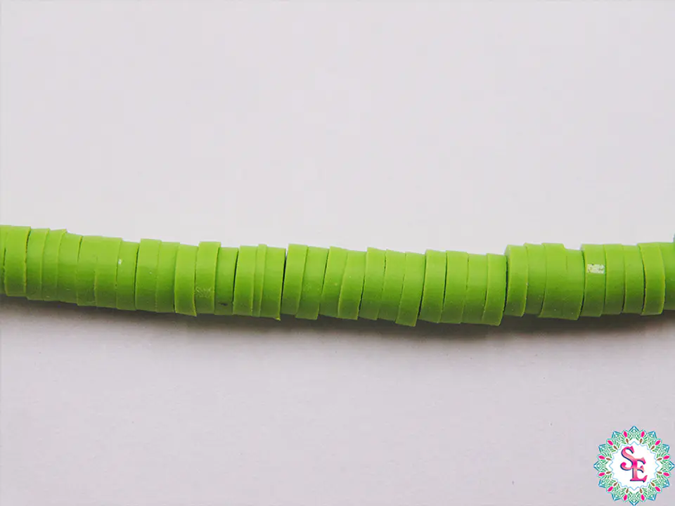 FIMO DISC 4MM GREEN VICHE STRIP APPROXIMATE 41CM 1