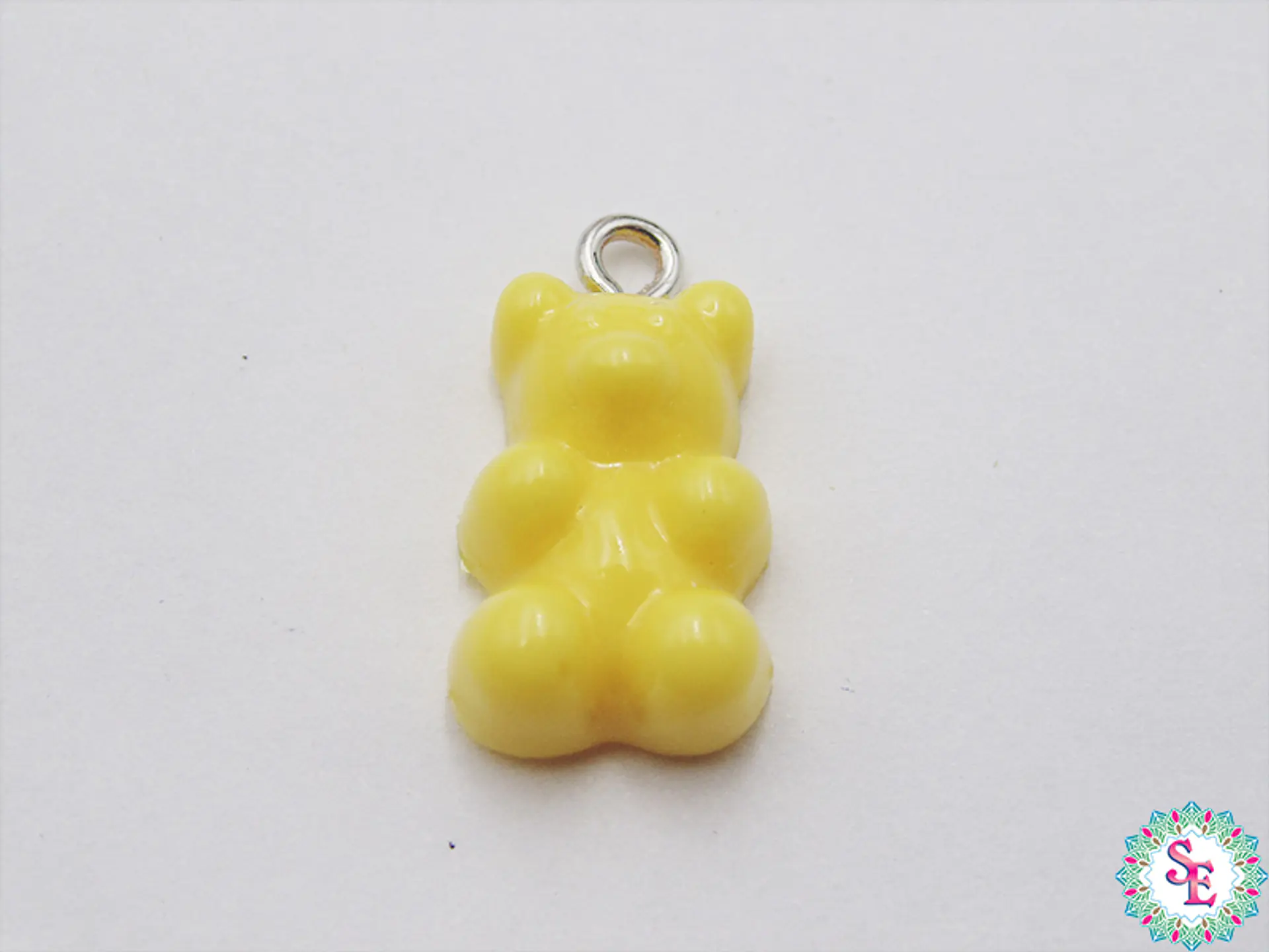 ACRILICO DIJE OSO 20MM  AMARILLO  1