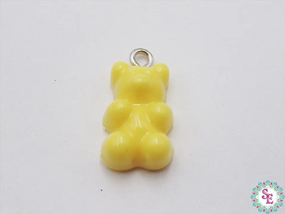 ACRILICO DIJE OSO 20MM  AMARILLO  1