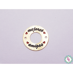 GOLD GOLFI ROUND TERMINAL BEST FRIENDS 15MM X UND