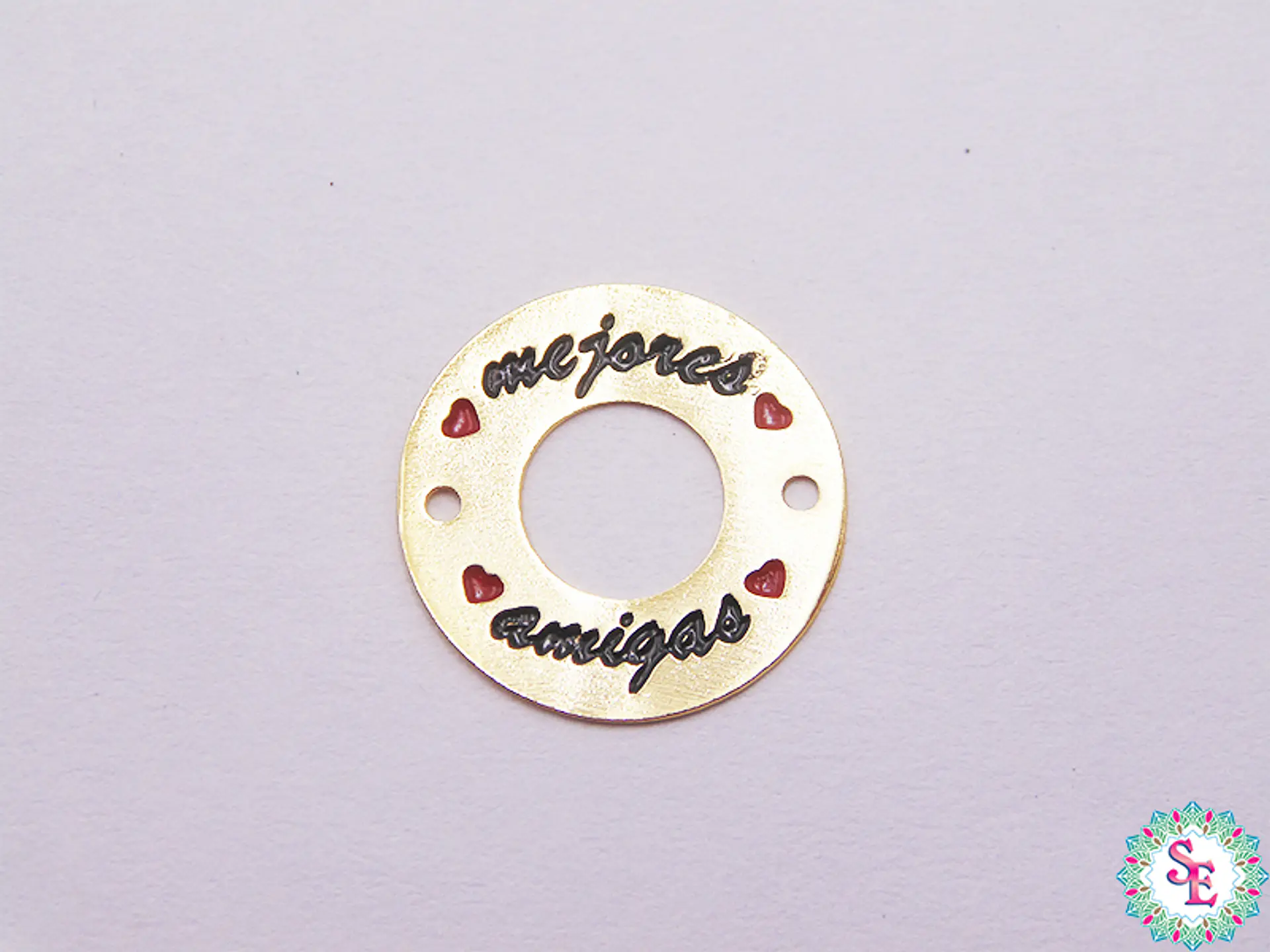 ORO GOLFI TERMINAL REDONDO MEJORES AMIGAS 15MM X UND  1