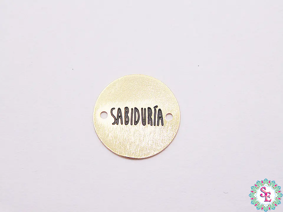 GOLD GOLFI ROUND TERMINAL WISDOM 15MM X UND 1