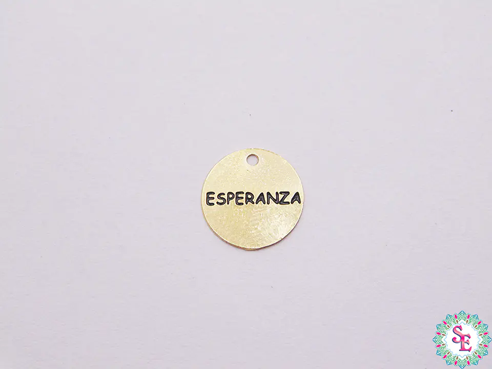 ORO GOLFI DIJE REDONDO ESPERANZA 11MM X UND  1