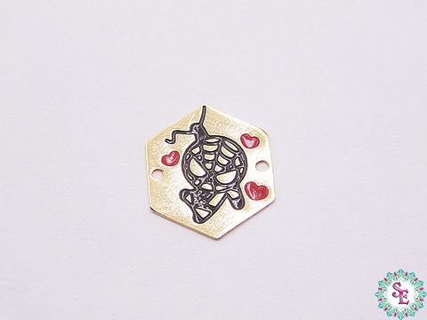 ORO GOLFI TERMINAL RECTANGU HOMBRE ARAÑA 15MM X UND 