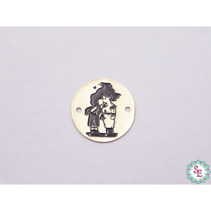 ORO GOLFI TERMINAL REDONDO GOKU 15MM X UND  1