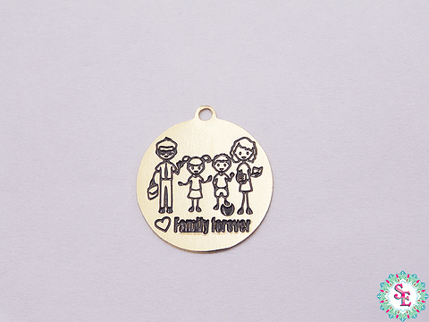 ORO GOLFI DIJE FAMILY FOREVER 18MM X UND 