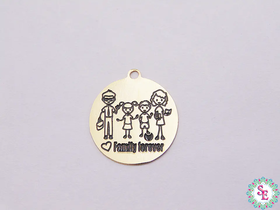 ORO GOLFI DIJE FAMILY FOREVER 18MM X UND  1