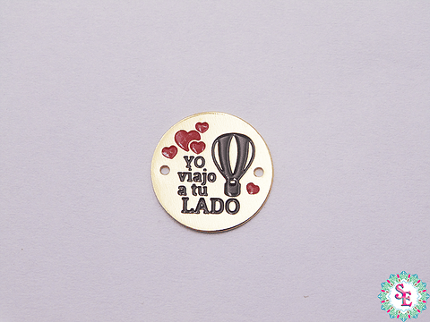 ORO GOLFI TERMINAL REDONDO YO VIAJO A TU LADO 15MM X UND 