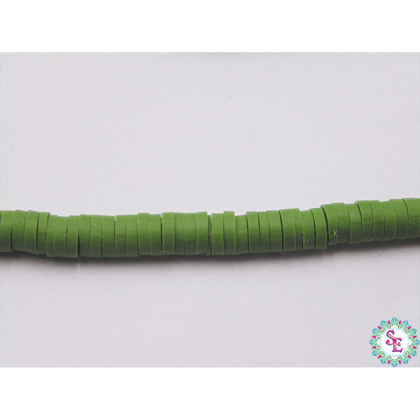 FIMO DISCO 4MM VERDE CALI  TIRA 41CM APROX 1