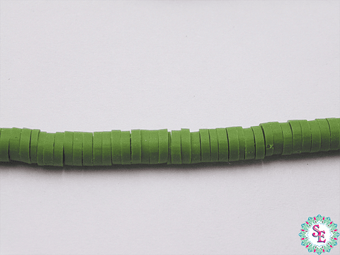 FIMO DISCO 4MM VERDE CALI  TIRA 41CM APROX