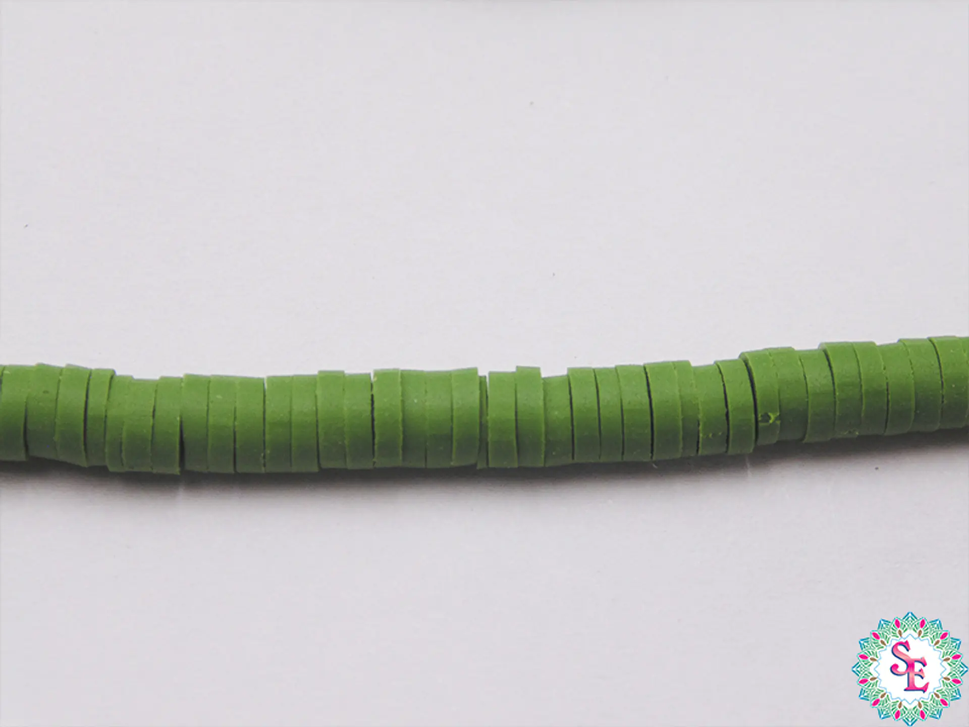 FIMO DISCO 4MM VERDE CALI  TIRA 41CM APROX 1