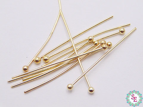 ALFILER ACERO DORADO 0.7*30MM CABEZA FOSFORO