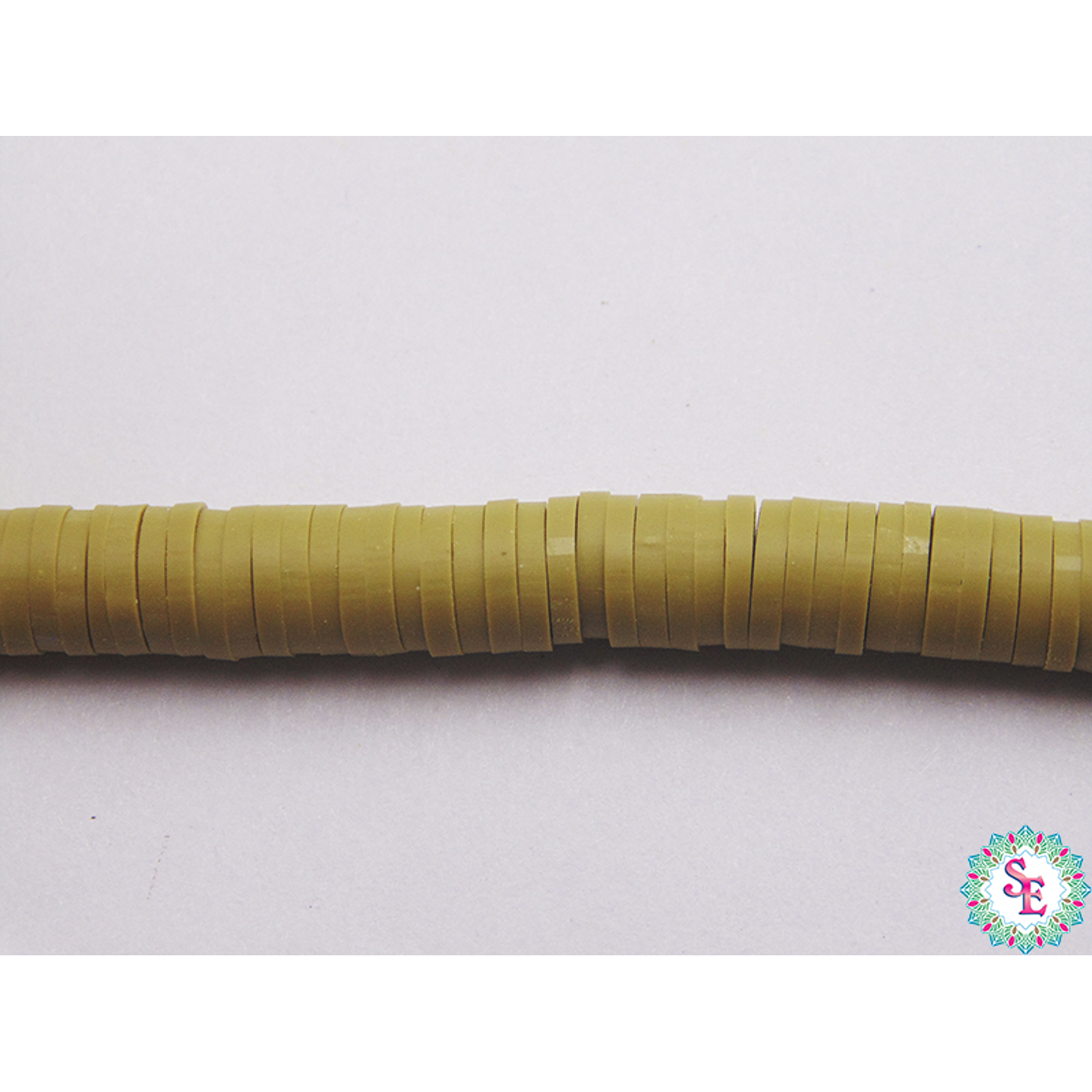 FIMO DISCO 6MM VERDE ACEITUNA TIRA 41CM X TIRA  1