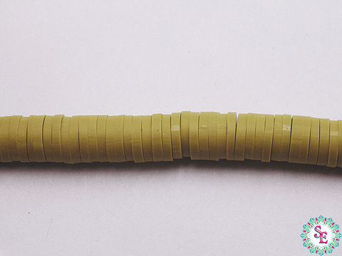 FIMO DISCO 6MM VERDE ACEITUNA TIRA 41CM X TIRA 