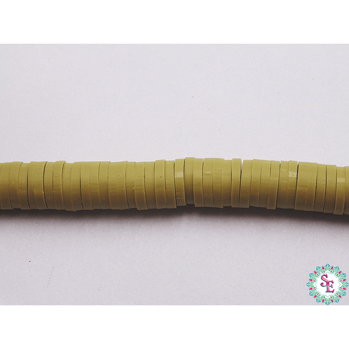 FIMO DISCO 6MM VERDE ACEITUNA TIRA 41CM X TIRA  1