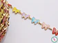 ACERO DORADO CADENA MARIPOSA COLOR PASTEL 6MM - Miniatura 1