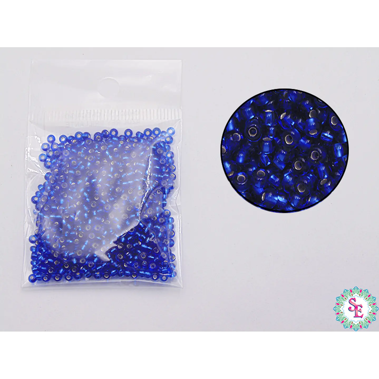 CHAQUIRA CHECA 8/0 AZUL REY BRILLANTE X 20 GRAMOS  1
