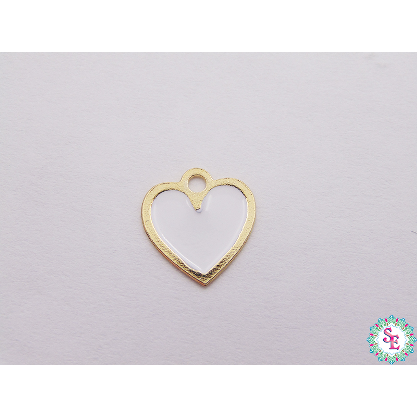 ORO GOLFI DIJE CORAZON PQ BLANCO 1MM X UND  1