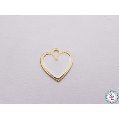 ORO GOLFI DIJE CORAZON PQ BLANCO 1MM X UND 