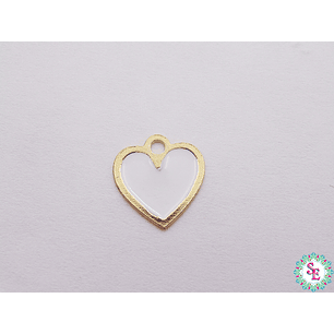 ORO GOLFI DIJE CORAZON PQ BLANCO 1MM X UND 