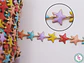 ACERO DORADO CADENA ESTRELLA PINTADA MIX PASTEL 8MM - Miniatura 1