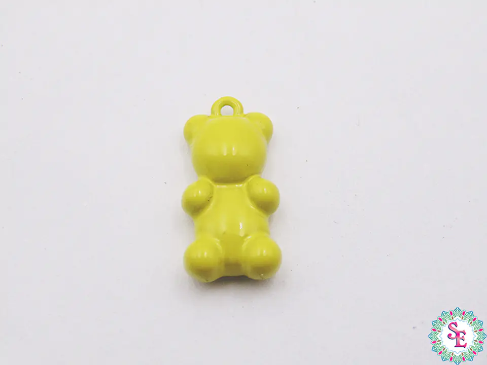 RODIO DIJE PINTADO OSO VERDE VICHE 16MM  1