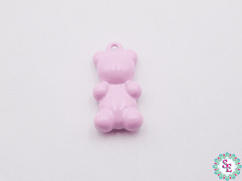 RODIO DIJE PINTADO OSO ROSADO 16MM 