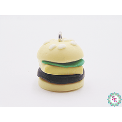 FIMO FIGURE HAMBURGER CHARM 18*17MM X PCS