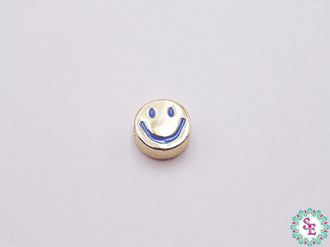 RODIO DORADO SEPARADOR CARA FELIZ 8MM AZUL REY