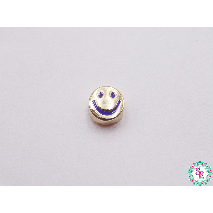 RODIO DORADO SEPARADOR CARA FELIZ 8MM MORADO 1