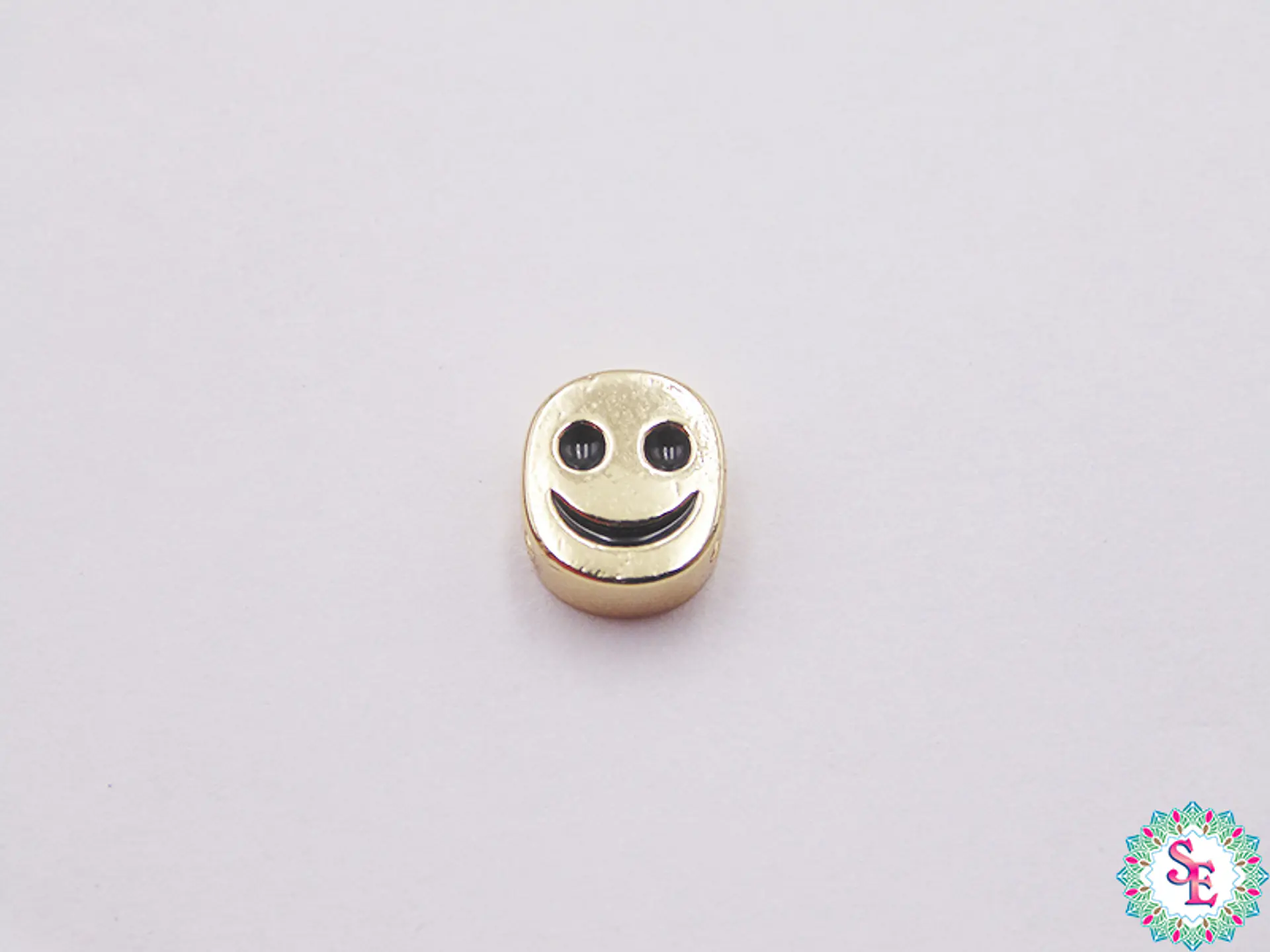 RODIO DORADO SEPARADOR CARA FELIZ 8MM NEGRO 1