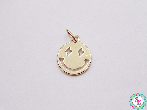 RODIO DORADO DIJE CARA FELIZ 574D OJO RAYO 11MM