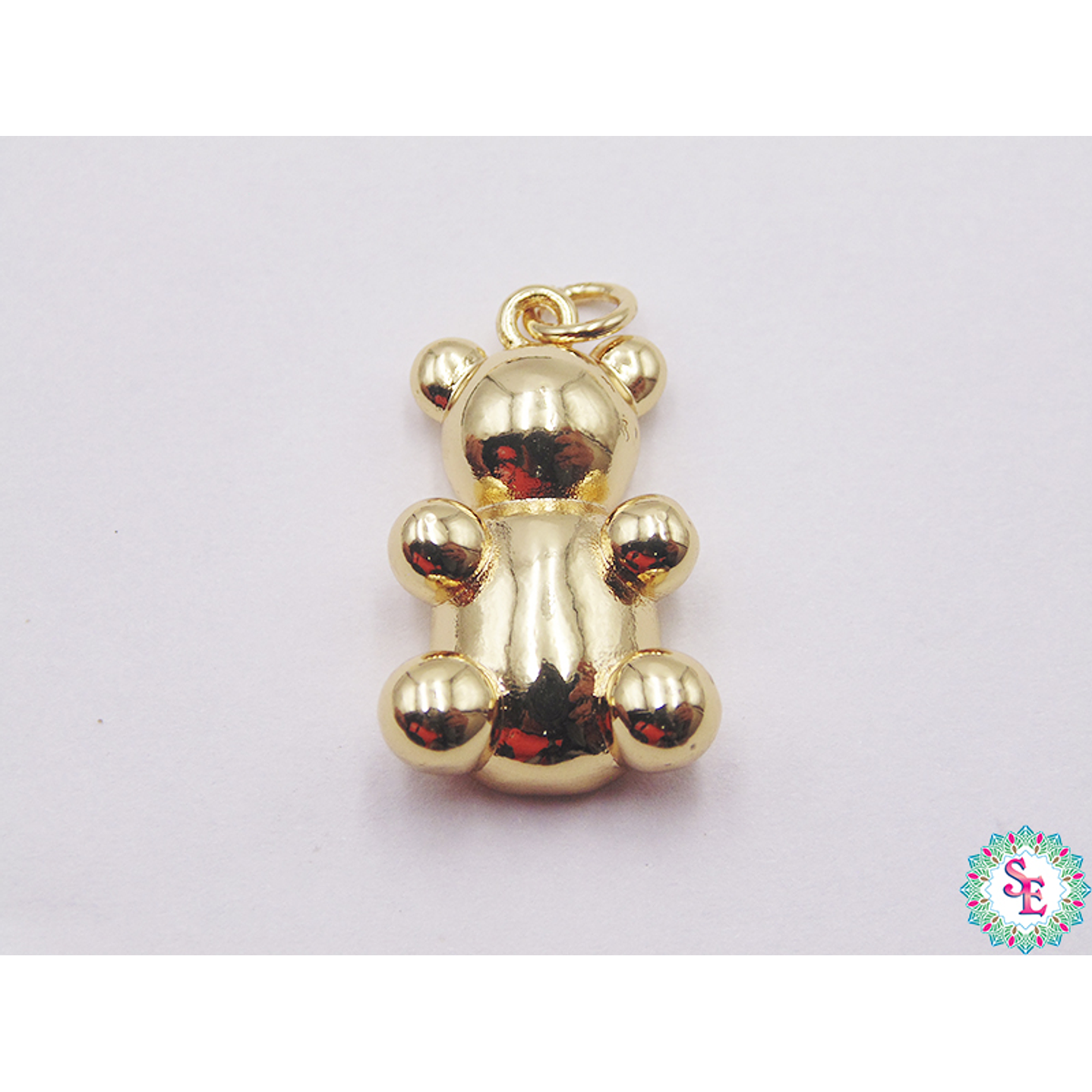 RODIO DORADO DIJE OSO LISO GRANDE 22MM  1